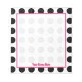 Polka Dot Personalized Notitieblok (Voorkant)