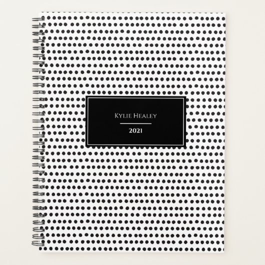 Polka Dot Personalized Planner (Voorkant)