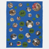Polka Dot Pet Photo Keepomwille Blue Fleece Blanke (Voorkant)