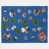 Polka Dot Pet Photo Keepomwille Blue Fleece Blanke (Voorkant (Horizontaal))