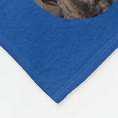 Polka Dot Pet Photo Keepomwille Blue Fleece Blanke Deken (Hoek)