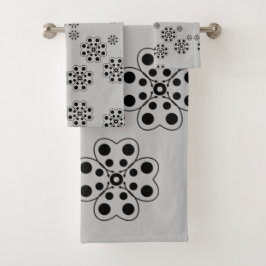 Polka Dot Petals Pattern Bad Handdoek