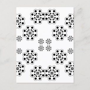 Polka Dot Petals Pattern Briefkaart