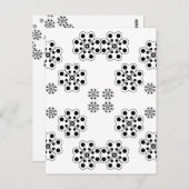 Polka Dot Petals Pattern Briefkaart (Voorkant / Achterkant)