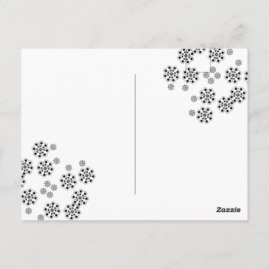 Polka Dot Petals Pattern Briefkaart (Achterkant)