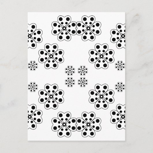 Polka Dot Petals Pattern Briefkaart (Voorkant)