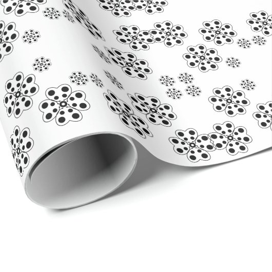 Polka Dot Petals Pattern Cadeaupapier (Rol Hoek)