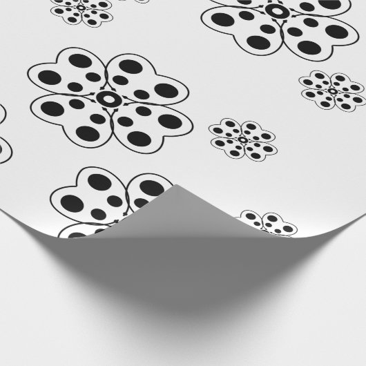 Polka Dot Petals Pattern Cadeaupapier (Hoek)
