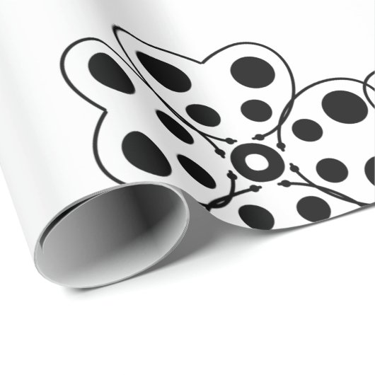 Polka Dot Petals Pattern Cadeaupapier (Rol Hoek)