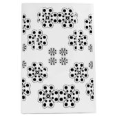 Polka Dot Petals Pattern Medium Cadeauzakje (Voorkant)