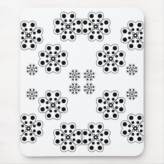 Polka Dot Petals Pattern Muismat (Voorkant)