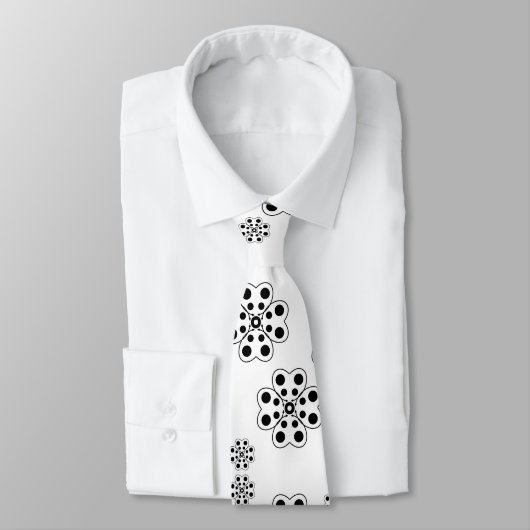 Polka Dot Petals Pattern Stropdas (Gebonden)