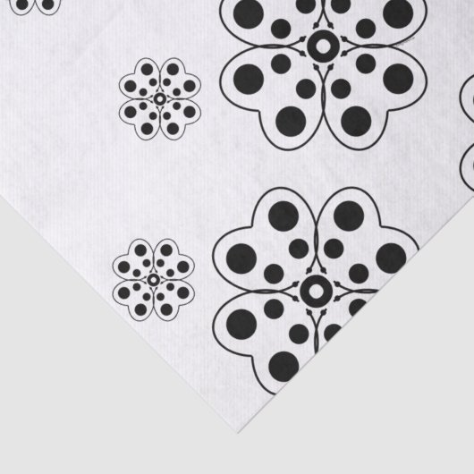 Polka Dot Petals Pattern Tissuepapier (Detail)