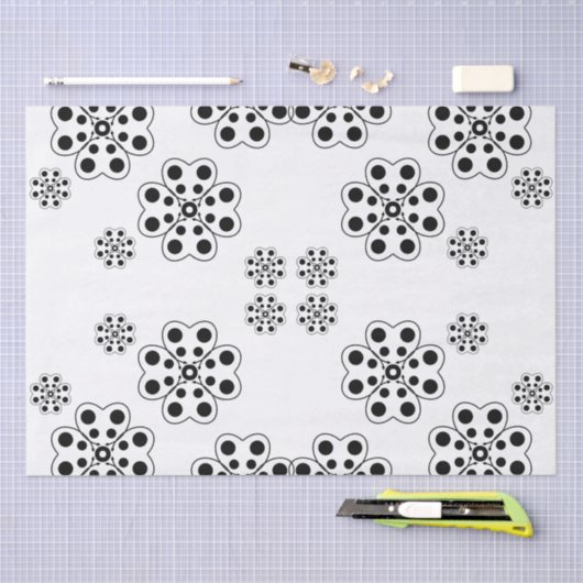 Polka Dot Petals Pattern Tissuepapier (Craft)