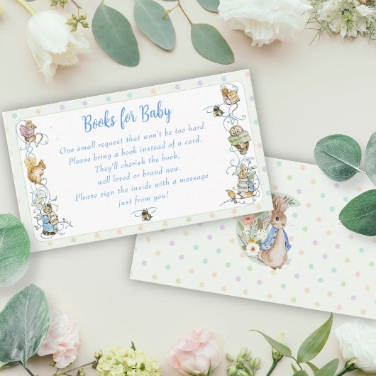 Polka Dot Peter de Konijn Boeken voor Baby Informatiekaartje