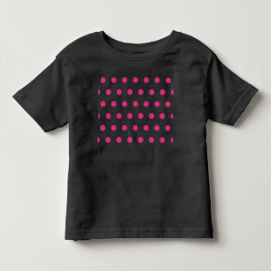 Polka Dot Peuter T-Shirt (Zwart & Neon Roze)