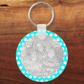 Polka Dot Photo Lijst Sleutelhanger (Voorkant)