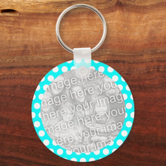 Polka Dot Photo Lijst Sleutelhanger (Voorkant)