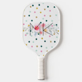 Polka Dot Pickleball Paddle with your Initials (Voorkant)