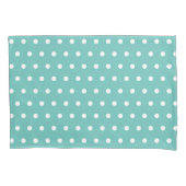 Polka Dot Pillowcase (Aqua & White) Kussensloop (Voorkant)