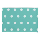 Polka Dot Pillowcase (Aqua & White) Kussensloop (Voorkant)