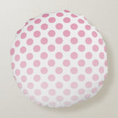 Polka Dot Pink Ballerina Gepersonaliseerd Rond Kussen (Achterkant)