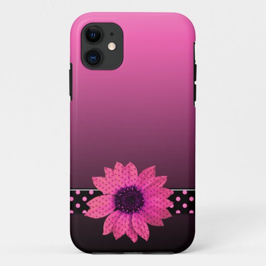 Polka Dot Pink Daisy Case-Mate iPhone Case (Achterkant)