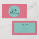 Polka Dot Pink en Blue Pastel Visitekaartje (Voorkant / Achterkant)