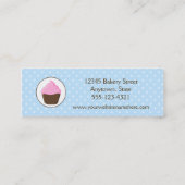Polka Dot Pink en Brown Cupcake Mini Visitekaartje (Achterkant)