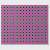 Polka Dot Pink op grijs Cadeaupapier (Vlak)