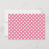 Polka Dot Pink & White RSVP Antwoord Kaarten (Achterkant)