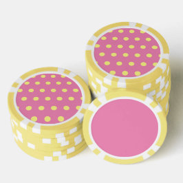 Polka Dot Poker Chips (roze & zacht geel)