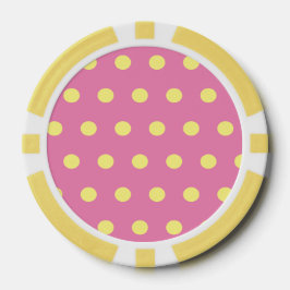 Polka Dot Poker Chips (roze & zacht geel)