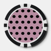 Polka Dot Poker Chips (roze & zwart) (Voorkant)