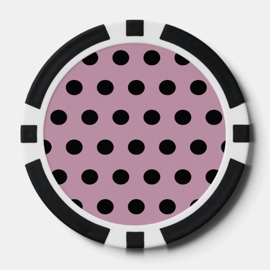Polka Dot Poker Chips (roze & zwart) (Voorkant)