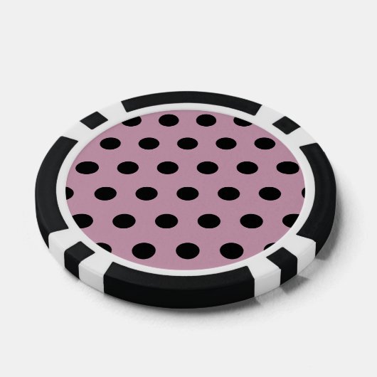 Polka Dot Poker Chips (roze & zwart) (Enkel)