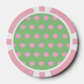 Polka Dot Poker Chips (Sage Green & Pastel Pink) (Voorkant)