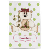 Polka Dot Polar Beer op persoonlijke kerstmis Medium Cadeauzakje (Voorkant)