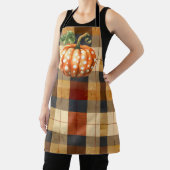 Polka dot pompoen plaid schort (Insitu)
