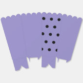 Polka Dot Popcorn Doos (Lavendel & Zwart) Bedankdoosjes (Ongevouwen)