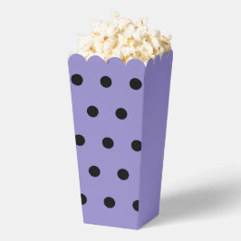 Polka Dot Popcorn Doos (Lavendel & Zwart) Bedankdoosjes