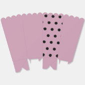 Polka Dot Popcorn Doos (Roze & Zwart) Bedankdoosjes (Ongevouwen)