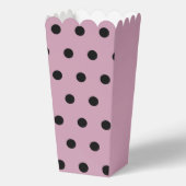 Polka Dot Popcorn Doos (Roze & Zwart) Bedankdoosjes (Voorkant)