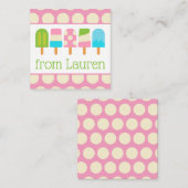 Polka Dot Popsicles Cadeaubedekking Kaarten Notitiekaartje (Voorkant / Achterkant)