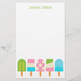 Polka Dot Popsicles Gepersonaliseerd briefpapier