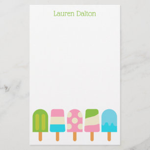 Polka Dot Popsicles Gepersonaliseerd briefpapier