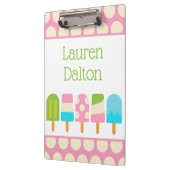 Polka Dot Popsicles Gepersonaliseerd Klembord (Links)