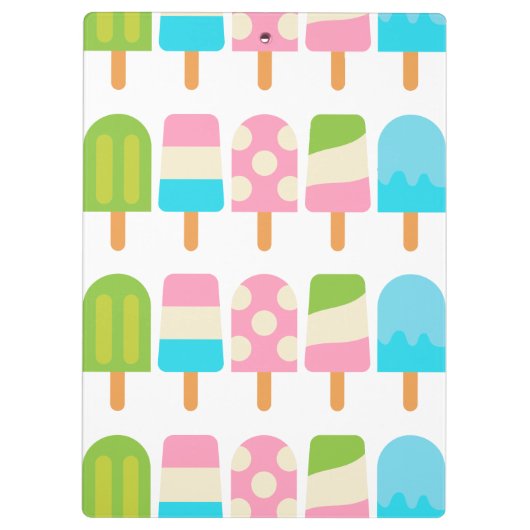 Polka Dot Popsicles Gepersonaliseerd Klembord (Achterkant)