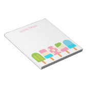 Polka Dot Popsicles Gepersonaliseerd Notitieblok (Schuin)