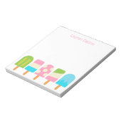 Polka Dot Popsicles Gepersonaliseerd Notitieblok (Linkerzijde)